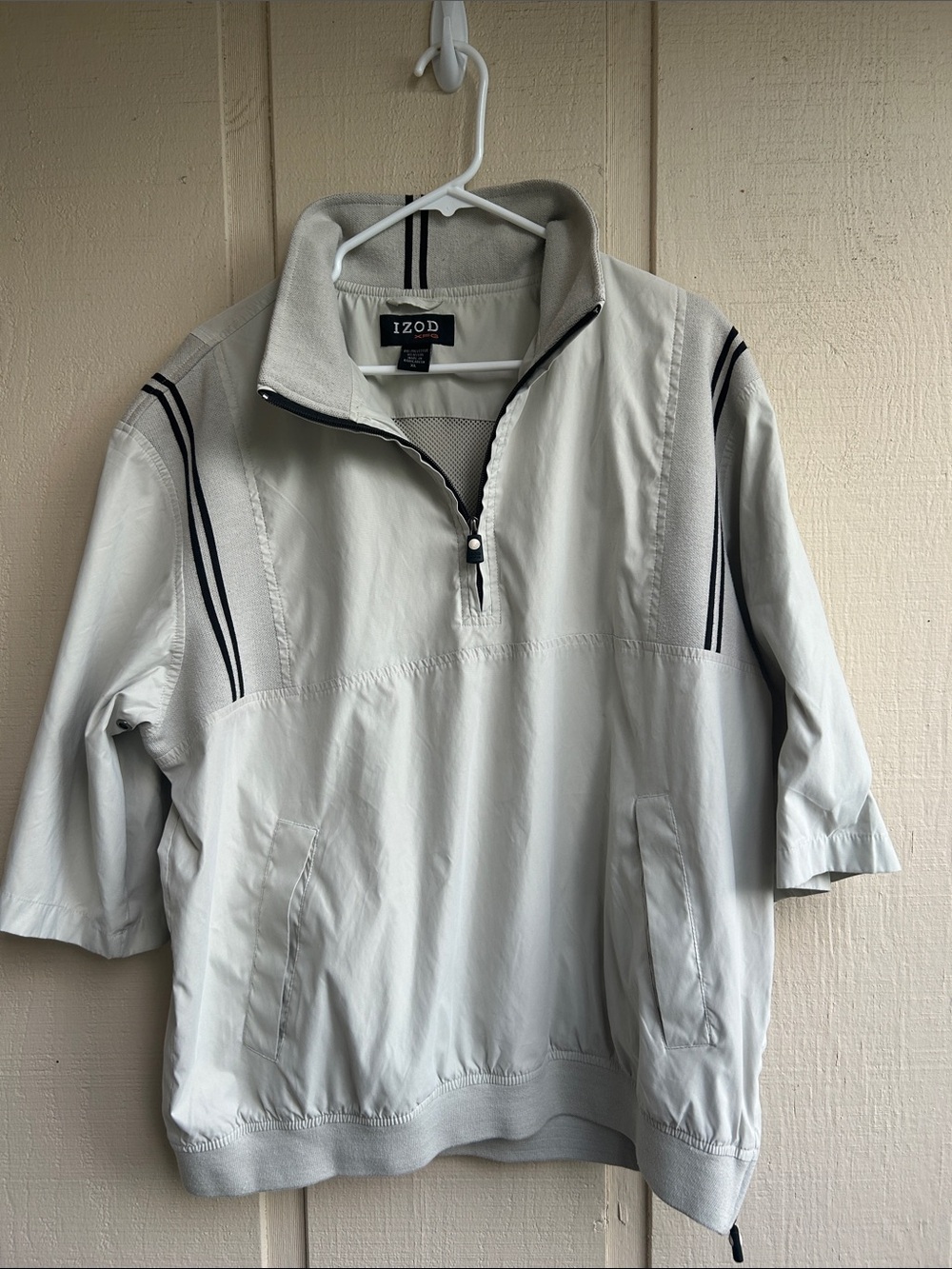 IZODS XFG Mesh Lined Jacket Short Sleeve 1/4 Zip Collared Golf XL